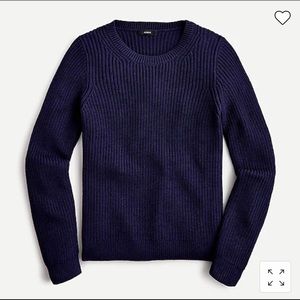 J.crew Fisherman Crewneck Sweater Navy Medium